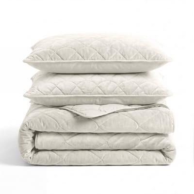 Sleeptime 2 in 1 Velvet Dekbed zonder Overtrek Dekbed - Dekbed inclusief slopen - 200 x 200 - Beige