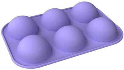 Siliconen bakvorm - Halve bollen - Baking mold - Chocolade vorm - Bolletjes - 6 vormpjes - Mal - Paars - Bakken - Desserts - Jonyx