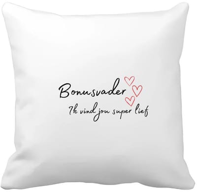 Akyol - bonusvader ik vind jou super lief Kussen hoes - Papa - de liefste bonusvader - vader cadeautjes - vaderdag - verjaardag - geschenk - kado - 40 bij 40 cm