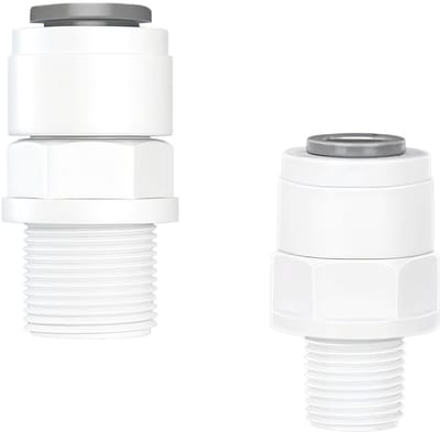 Dailygoods- Waterfilter - 2 Stuks - Hoge Kwaliteit POM - Lekvrije Aansluitingen - Drukbestendig - Duurzaam - Geschikt voor RO Waterfilter - Waterfilterfitting