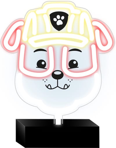 Nickelodeon Neon LED Rubble - Paw Patrol - Tafellamp - Bureau lamp - Paw Patrole Rubble lamp - Lamp