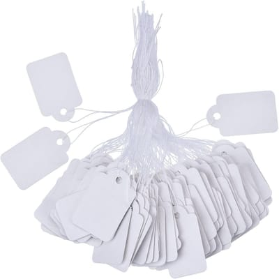 Kaarten - 500 Stuks - Hangtag - Papier - Wenskaarten - Cadeaulabels - Lege etiketten - Multifunctioneel Labe - Voor sieraden en kleding,Sieraden,Kleding,Voor Feestelijke Gelegenheden - 3.5*2.2 cm