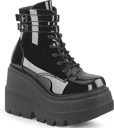 DemoniaCult - SHAKER-52 Plateau Laarzen - US 5 - 35 Shoes - Zwart