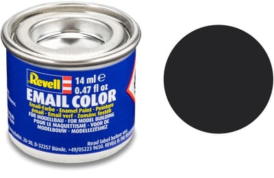 Revell Hobbyverf Enamel verf - #6 Tar Black (teerzwart) - Matt - RAL9021 - Enamel - Verf potje - 14 ml