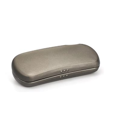 Brillenkoker - Harde brillenkoker - Brillendoos - Zonnebrillen Beschermende doos - Draagbare - Handige opberger - Cadeau voor mannen en vrouwen - 15.5*6.5*3.5CM - Grey - Aluminium