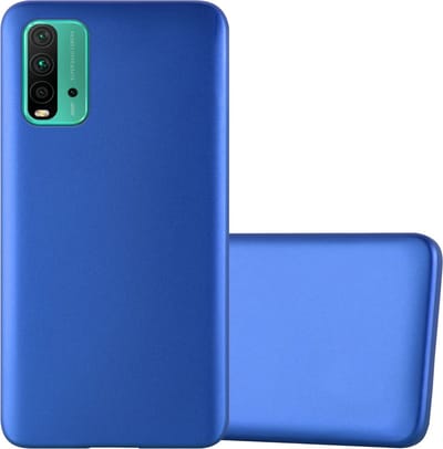 Cadorabo Hoesje geschikt voor Xiaomi RedMi 9T / POCO M3 in METAAL BLAUW - Beschermhoes gemaakt van flexibel TPU silicone Case Cover