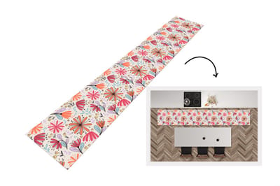 Keukenloper - Loper keuken - Bloemen - Regenboog - Design - 300x50 cm - Keukenloper vinyl