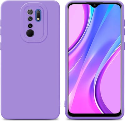 Cadorabo Hoesje geschikt voor Xiaomi RedMi 9 in FLUID LICHT PAARS - Beschermhoes gemaakt van flexibel TPU silicone Cover Fluid Case