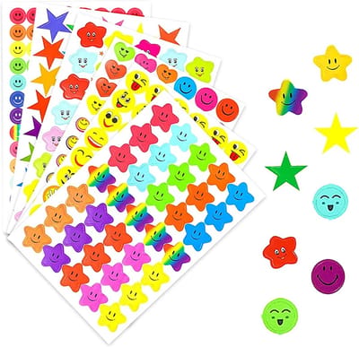 DW4Trading Mix van 321 Stickers Voor Leraar, Laptop, Gitaar, Koelkast - Beloningssticker - 6 Vellen
