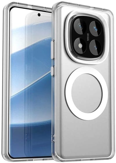 MagSafe Compatibel Backcover Hoesje Geschikt voor Xiaomi Poco X7 / Redmi Note 14 Pro 5G - Transparant & Semi-Transparant Design - Stijlvol & Goede Bescherming