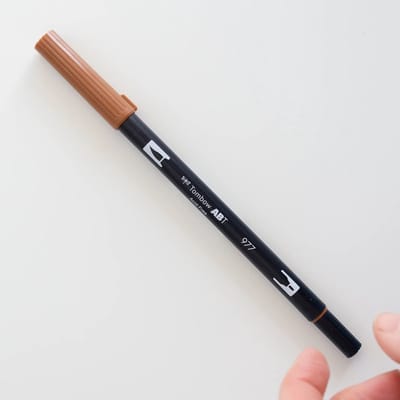 Tombow ABT Dual Brush Pen 977 saddle brown