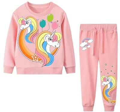 Lange Mouw Trui en Broek Set voor Kinderen - Casual Joggingoutfits voor Jongens en Meisjes, Katoenen Sweatshirts voor 2-7 Jaar