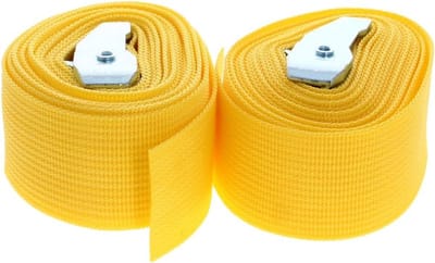 Spanbanden Set - Bagagebanden - Vastzetten Cargo - 300kg Draaglast - 3.5m x 38mm - Geel