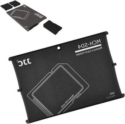 Lichtgewicht en draagbaar SD-kaartje etui voor 4 SD-kaarten, ideaal voor fotografie en opslag