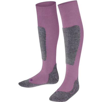 FALKE Active Ski warm dik wol functioneel materiaal skisokken kinderen roze - maat 31-34