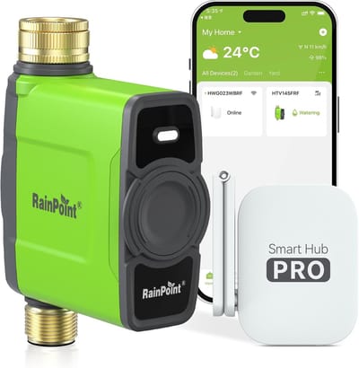 Water Timer - Automatische Besproeiing - Intelligent Tuinbeheer - App Gestuurd - Zwart