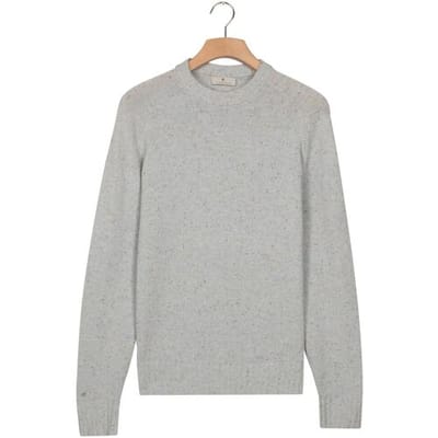 Thomas Maine Trui Crew Neck New England Donegal Merino Wool Light Aqua / male