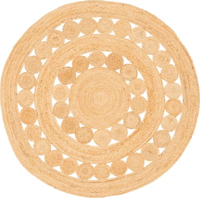 Pergamon Natuurvezeltapijt Jute Salsa Trend Rond