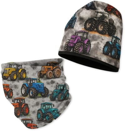 Dartomik - Baby Set - Czapka en Komin - Traktoren - 36-38
