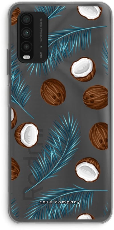Case Company® - Hoesje geschikt voor Xiaomi Redmi 9T hoesje - Kokosnoot - Soft Cover Telefoonhoesje - Bescherming aan alle Kanten en Schermrand