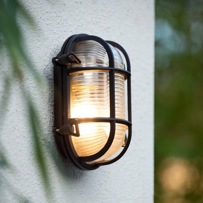 Lucide DUDLEY - Wandlamp Binnen/Buiten - 1xE27 - IP65 - Zwart