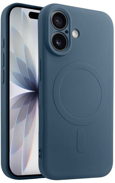 Casify Siliconen Hoesje geschikt voor MagSafe iPhone 17 Hoesje - Blauw