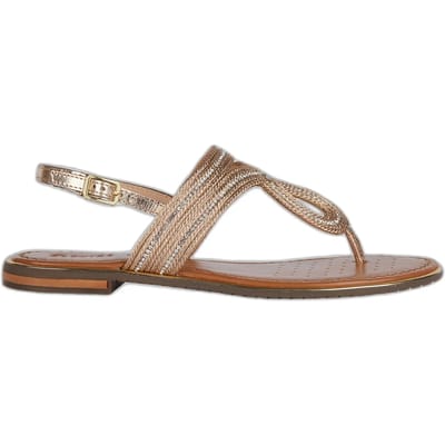 GEOX SOZY PLUS DAMES Sandalen - DONKER GOUD - Maat 39,5