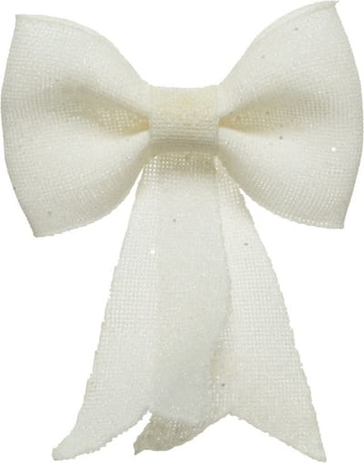 Witte hangende strik van 12 x 14 cm