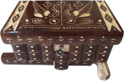 Houten Magische Puzzel met Verborgen Lade - Unieke Sieraden Doos