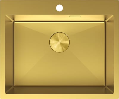 Mexen Solix roestvrijstalen spoelbak 1-komors 600 x 500 , goud - 6408601000-55