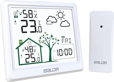 Draadloos Weerstation met Digitale Klok en Alarm - Thermometer, Hygrometer en Barometer voor Binnen en Buiten