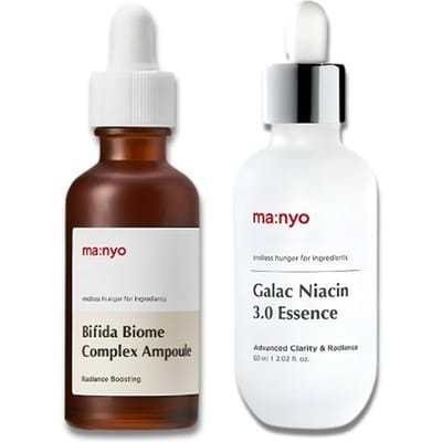 Duo de Renouvellement de Peau Manyo | Ampoule Biome Bifida 50ml + Essence Galactomyces Niacine 60ml - Soins de la Peau Coréens