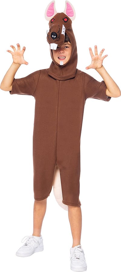 FUNIDELIA Rattenkostuum voor Kinderen - Meisjes en Jongens - 97 - 104 cm