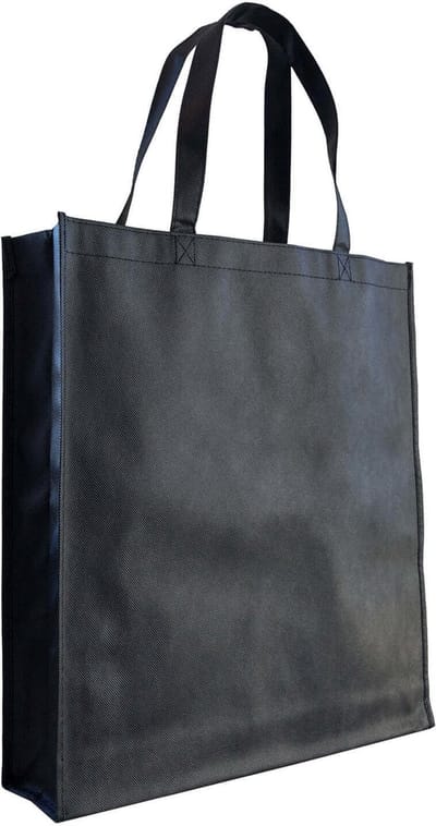 10x Shopper Zwart non woven 40x9x42cm