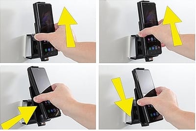 houder Samsung Galaxy Z Fold4 en 5Fold open & folded