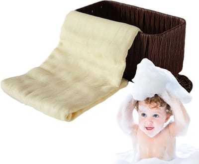 Inbakerdeken Mousseline - Wikkeldoek Baby - Baby Comfortabel - Huidvriendelijk Katoen - 117 x 117 cm - Lichtgeel