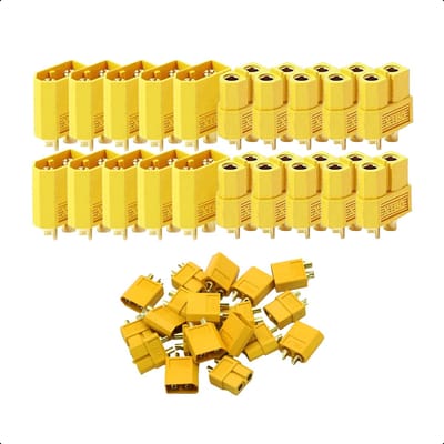 Tech Essentials® XT60 Connector - 10 Set/Paar - Male and Female - Electronica - Kabelverbinder - 18650 - Accu - Batterij - LiPo - Li-ion - Draad - RC - Solderen