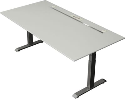 Kerkmann - Zit sta bureau Move Boost 4 - 200x100cm - licht grijs-antraciet