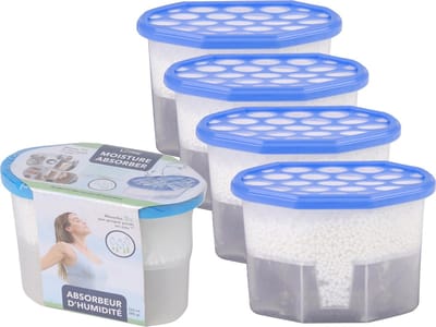 Urban Living Vochtonttrekker/vochtvanger/vochtopnemer - 4x - 350 ml - tegen schimmelvorming en condens