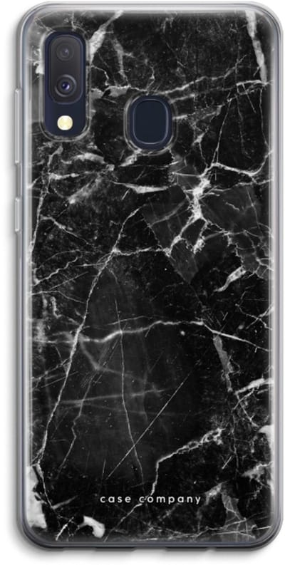 Case Company® - Hoesje geschikt voor Samsung Galaxy A40 hoesje - Zwart Marmer - Soft Cover Telefoonhoesje - Bescherming aan alle Kanten en Schermrand