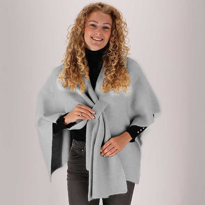 Morethansocks - Poncho dames - Gebreid - One Size - poncho dames omslagdoek - omslagdoek dames sjaal - gebreide poncho