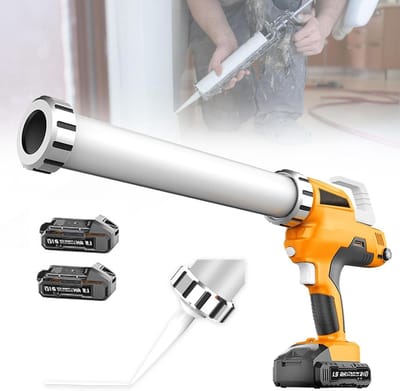Snoerloos Kitpistool - Elektrisch Kitpistool - Vullen en Afdichten - 6 Snelheden Instelbaar - 600ml Capaciteit - Grijs