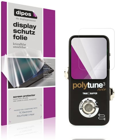 dipos – 4x Beschermfolie geschikt voor TC Electronic POLYTUNE 3 Noir | Krasbestendige & heldere Screenprotector Ultra-Thin