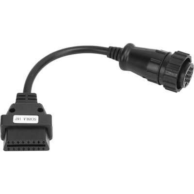 Câble OBDII 16 broches Connecteur OBD2 240 mm 9,45 pouces Outil de diagnostic automobile portable pour camion gray