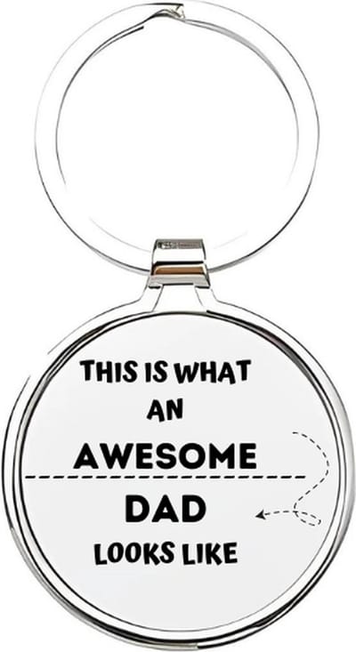 Akyol - this is what an awesome dad looks like Sleutelhanger - Vader - de leukste papa - vader sleutelhanger - papa sleutelhanger - sleutelhanger papa - familie sleutelhanger - vaderdag cadeautje - papa cadeau - dad - stiefvader - 4 x 7,5 CM