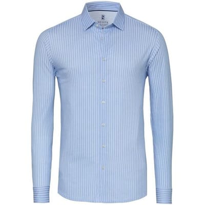 Desoto Overhemd Casual Kent Collar Twill Pattern Stripe Licht Blauw / male