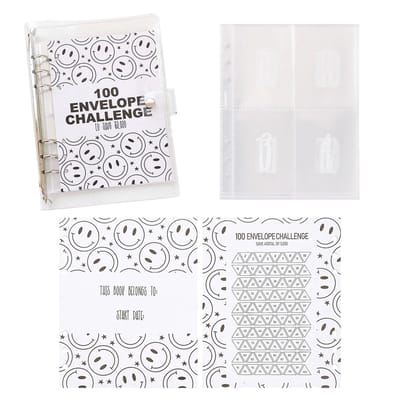 Dailygoods- Uitdagingsbinder 100 Enveloppen - Budgetplanner - Financiële Planner - Grappige Map - Multifunctioneel - Hoogwaardige Materialen - Spaarmap