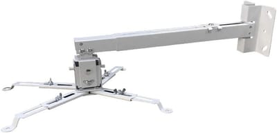 Projectorbeugel - Plafondhouder - Thuisbioscoop - Uitschuifbaar - 43-65 cm - Wit