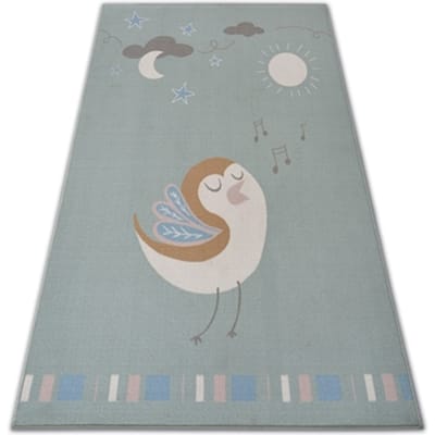 Kleden Rugsx TAPIJT voor kinderen LOKO VOGEL groen anti 160x220 cm