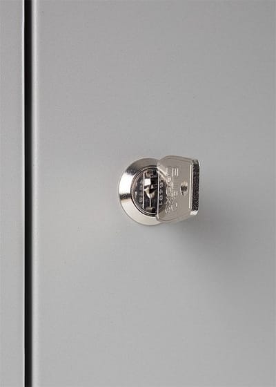 Lockerkast SHC met 5 deuren voorzien van brievensleuf in blauw met cilinderslot